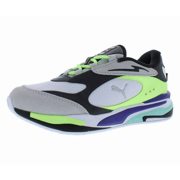 Puma RS Fast Spring Break PS Boys Shoes Size 2, Color: White/Gray/Phantom Black