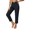 thumbnail image 2 of MLCDZ Women's Summer Elastic High Waisted Plus Size Capri Pants for Women Lightweight Baggy Casual Ankle Length Capris Multiple Pockets Work Office Slacks, 2 of 5