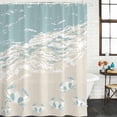 thumbnail image 2 of Blue Coastal Crabs Shower Curtain, Waterproof Shower Curtains for Bathroom, Summer Beach Ocean Abstract Art Washable Fabric Bathtub Curtain Set Bath Decor with 12 Hooks Extra Long 72"x96", 2 of 8