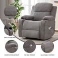 thumbnail image 4 of Leumius Power Lift Recliner Chair for Elderly,Heavy Duty Infinite Position Recliners Chair with 8-Point Vibration Massage and Lumbar Heating,Cup Holders,Gray, 4 of 9
