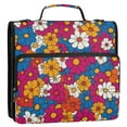 thumbnail image 5 of FORMRS Zipper Binder with Shoulder Strap 1.5-inch Ring 500 Sheet Capacity File Bag, Red Whimsical Floral, 5 of 5