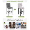 thumbnail image 3 of Purple Olive Leaves Bar Stool Covers Set of 6, Spring Pastoral Branches Plants Beige Stretch Bar Chair Covers with Backs, Removable Pub Counter Height Chair Cover for Kitchen Dining Room Cafe, 3 of 7