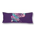 thumbnail image 1 of GCKG Colorful Zebra Face Animal Body Pillow Covers Case Pillowcase 20x60 inches Couch, 1 of 2