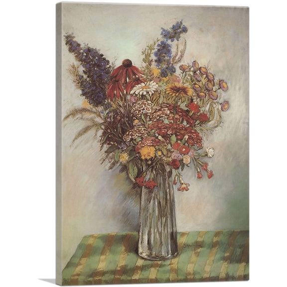 ARTCANVAS Flowers 1908 Canvas Art Print by Theophile Steinlen - Size: 26" x 18" (1.50" Deep)