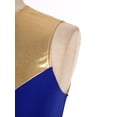thumbnail image 4 of iiniim Women Color Block Sleeveless Dance Dress Sleeveless Maxi Robe Dancewear Blue XL, 4 of 7