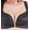 Black, variant on Women Push Up Bra Wire Free Front Closure,Butterfly Brassiere Bralette Plus Size