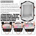 thumbnail image 5 of Lunch Bag Insulated Lunch Box Wide-Open Lunch Tote Bag Large Drinks Holder Durable Nylon Thermal Snacks Organizer for Women Men Adults Work Picnic Hiking Beach Fishing, Black-Square, 5 of 7