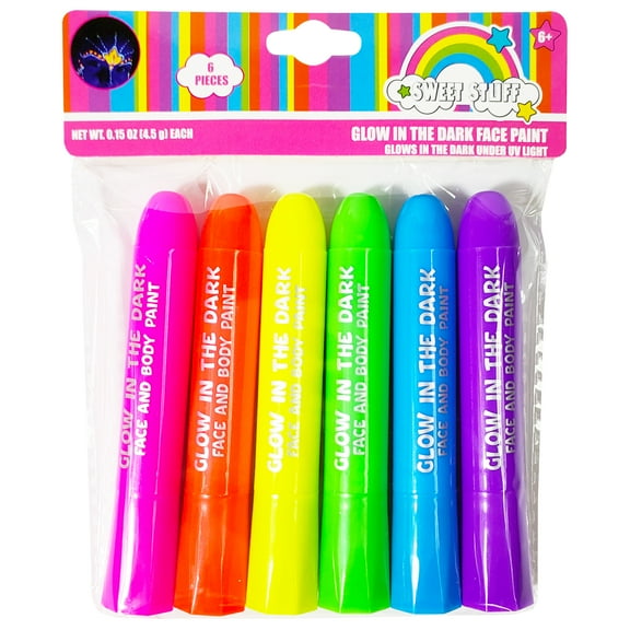 Simply Sweet Glow Face Paint, 6 Pack, Simply Sweet