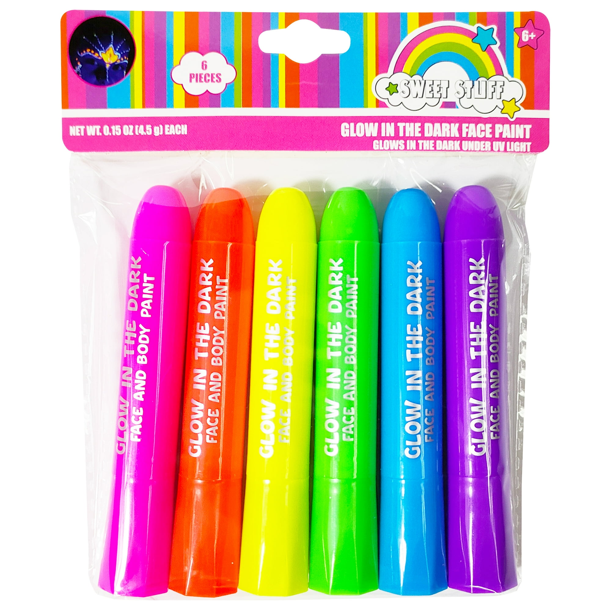 Simply Sweet Glow Face Paint, 6 Pack, Simply Sweet