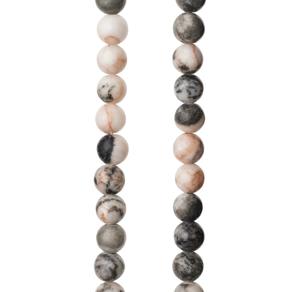 12 Pack: Pink & Gray Mix Agate Round Beads - 6mm by Bead Landing