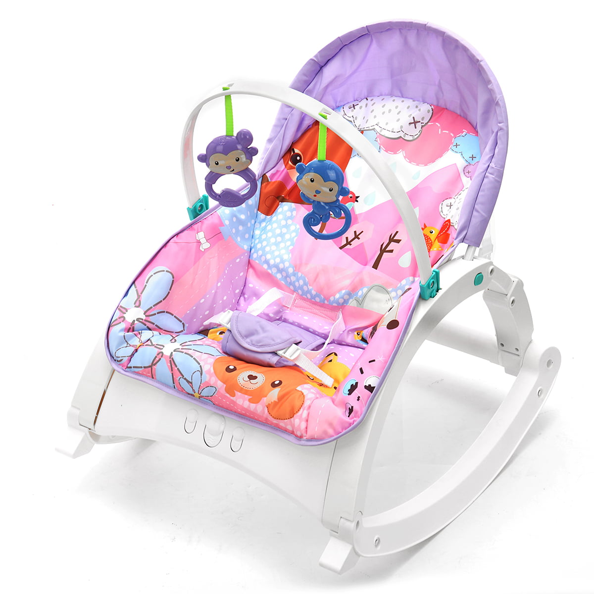 COLOR TREE Infant-to-Toddler Rocker Chair Seat Baby Rockers and Bouncers Portable Bouncer with Dinner Table Girl Boy Swing Seat 