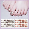 thumbnail image 2 of Happydeer 1 Set Toe Nail Stickers Waterproof Self-adhersive Nail Art Women Manicure Toenail Wraps Stickers for Girl, 2 of 13