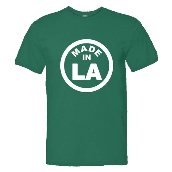 PleaseMeTees™ Mens From Born Made In Louisiana LA Logo Label HQ Tee