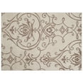 thumbnail image 1 of hometrends Beige Floral Swirl Synthetic Area Rug, 1 of 4