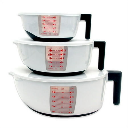 G & S Metal 3pc Mix & Measure Bowl Set