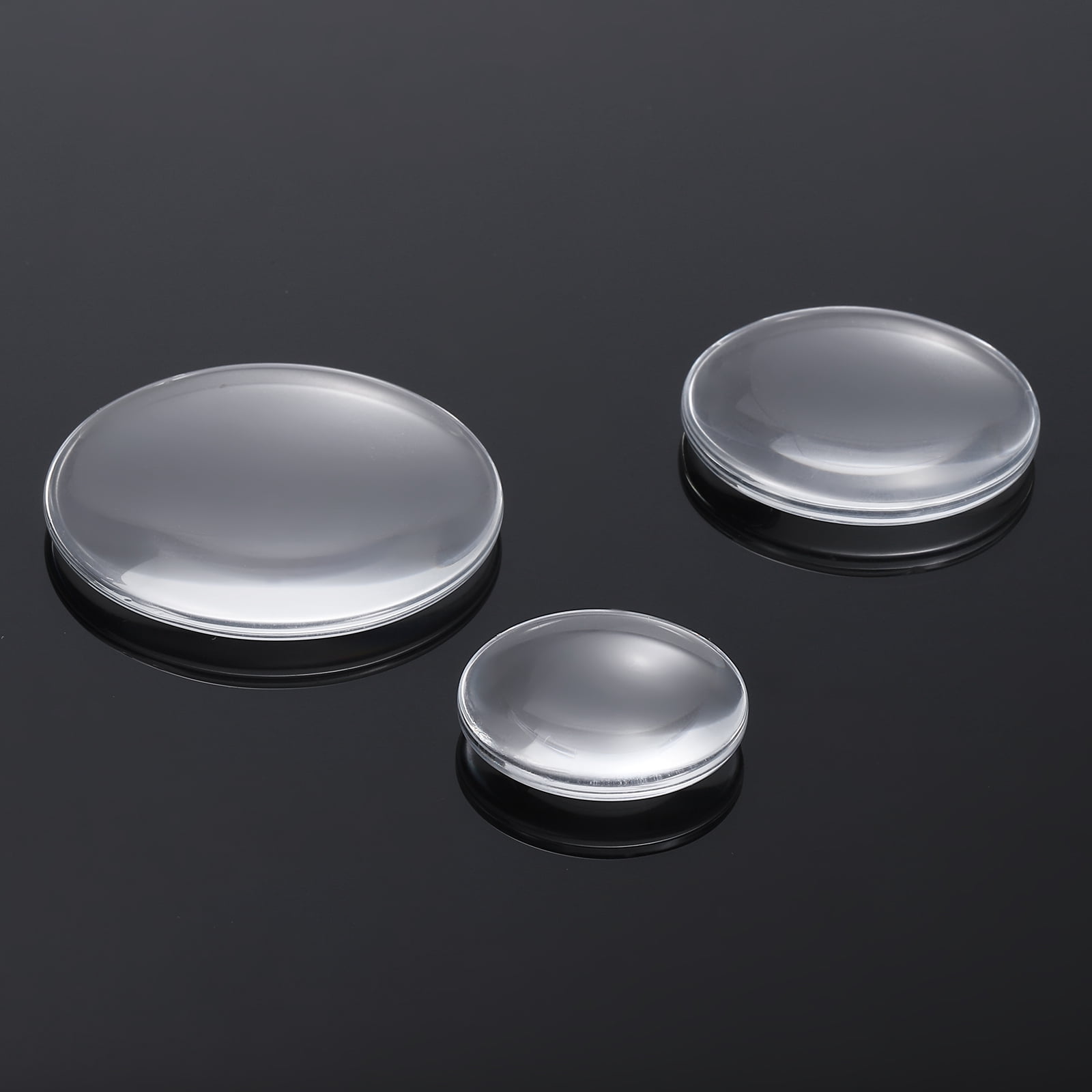 Uxcell 8 Pack Biconvex Lens, 5cm Dia. 15cm Focal Length Optical Lenses Magnifier Glass Double Convex for DIY Office Desk Home Science Experiment Telescope Lab Laser Optics