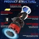 thumbnail image 2 of H4 LED Headlight Bulbs, 40000LM 110W Super Bright Car LED Headlights Conversion Kit 6000K White Light IP67 Waterproof, Pack of 2, 2 of 5