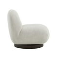 thumbnail image 2 of Maddie Home Modern Wood & Polyester Fabric Swivel Chair in Cream, 2 of 6