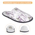 thumbnail image 3 of Balery Lavender Flowers Pantuflas de Casa de Felpa Silenciosas con Diseño Estampado, Zapatillas Cómodas Antideslizantes de Algodón para Interior-Medium, 3 of 8