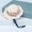 C, variant on AYktou Decorative Pet Hats, Mini Hand-Woven Outdoor Straw Hat with Embroidered Flower Round Brim Sun Hat Puppy Small Kitty Sunhats Adjustable Straw Caps for Small Pets Cat and Dog