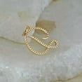 thumbnail image 2 of 14K Yellow Gold Plated 1Ct Round Cut Lab Created Diamond Initial Letter D Pendant Charm, 2 of 2