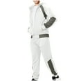 thumbnail image 5 of VBTAPA Mens Track Suits 2 Piece Set Color Block Casual Sweatsuit Long Sleeve Zip Up Hoodie with Jogger Pants Jogging Matching Sets with Pockets Prime Sales Today White XL, 5 of 9