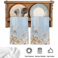 thumbnail image 5 of Starfish Summer Beach Kitchen Towels Set of 3, Coastal Ocean Wooden Sea Shell Absorbent Dish Towels for Kitchen, Microfiber Hand Towel, Quick Drying Tea Towel for Cleaning Decorative Dishcloths, 5 of 7
