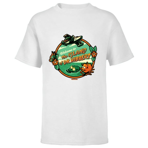 The Simpsons Welcome to the Island of Dr. Hibbert Halloween - Short Sleeve T-Shirt for Kids - Customized-White