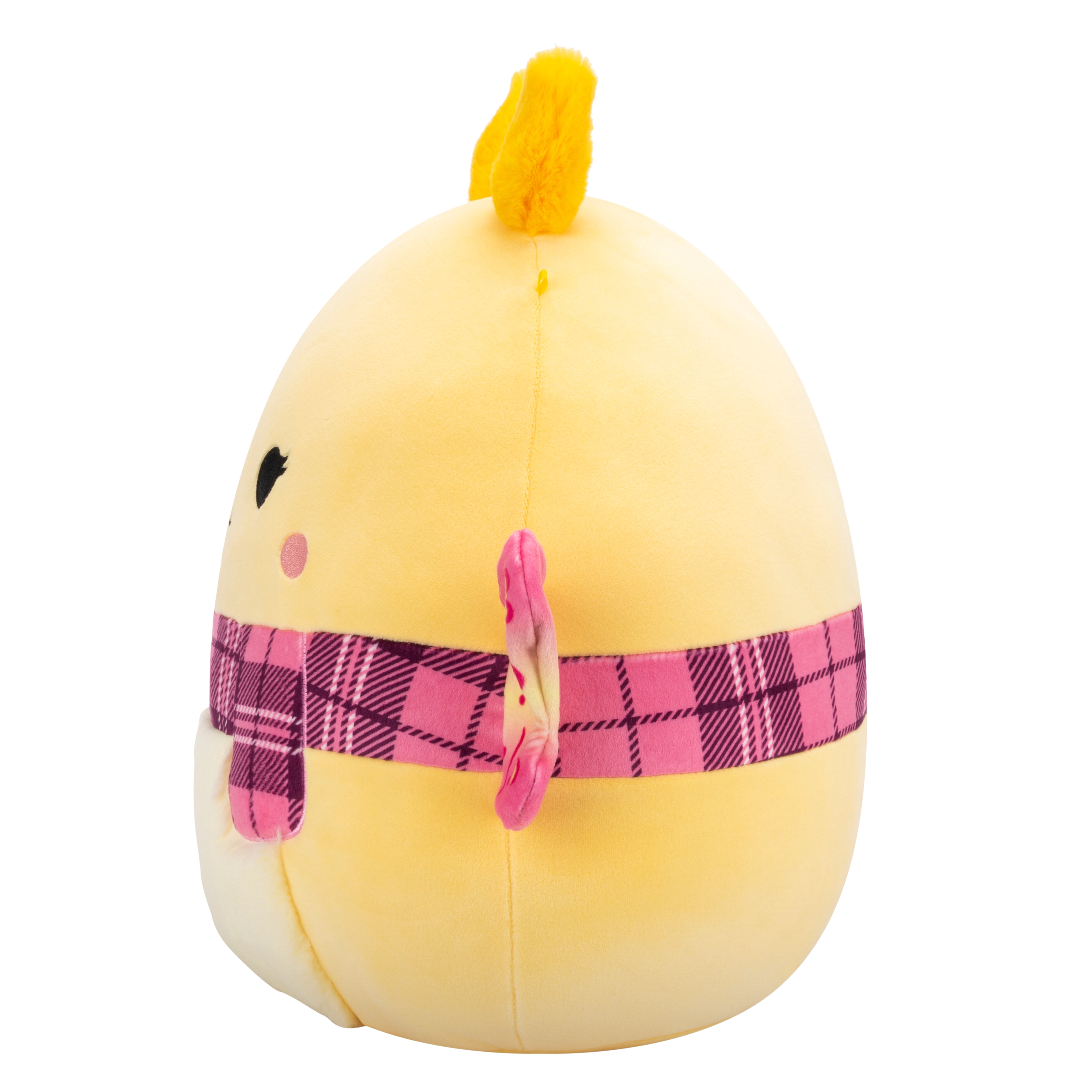 Squishmallows Original 10 inch Miry the Yellow Moth with Pink Plaid Scarf – Child's Ultra Soft Plush Toy