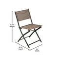 thumbnail image 6 of Flash Furniture Set of 2 Commercial Grade Indoor/Outdoor Folding Chairs with Brown Flex Comfort Material Backs and Seats and Black Metal Frames, 6 of 17
