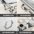 thumbnail image 6 of 6 PCS Chafing Dishes Buffet Set, Lid 6/8 QT Stainless Steel Foldable Chafers，Buffet Warmers Sets-Silver，1/2 Size Pan Chafer for Wedding, Parties, Banquet, Catering Event, 6 of 10