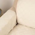 thumbnail image 2 of E-Living Store Reversible Sofa/Couch Furniture Protector with 2 Inch Elastic Strap, Machine Washable, Perfect for Pet and Kids, Seat Width Up to 70" - Beige/Multi-Print, 2 of 11