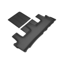 3D MAXpider Custom Fit Kagu Floor Mat (Black) Compatible for Ford Expedition MAX 2018-2023-Third Row