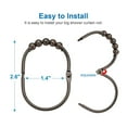 thumbnail image 4 of AmazerBath Shower Curtain Rings, Bronze Shower Curtain Hooks Rust Proof Metal Shower Rings for Curtain Shower Rod Bathroom, Set of 12, 4 of 7