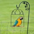 thumbnail image 4 of Metal Hummingbird Swing with Wooden Perch - Outdoor Bird Swing Stand for Small Birds, Garden Decor & Cage Accessory, 4 of 5