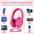thumbnail image 3 of Wired Headphones for Kids, 85dB Volume Limit, 3.5mm Kids Headphones with Cord &USB C to 3.5mm Dongle, Adjustable, Foldable Toddler headsets for School, 3 of 6