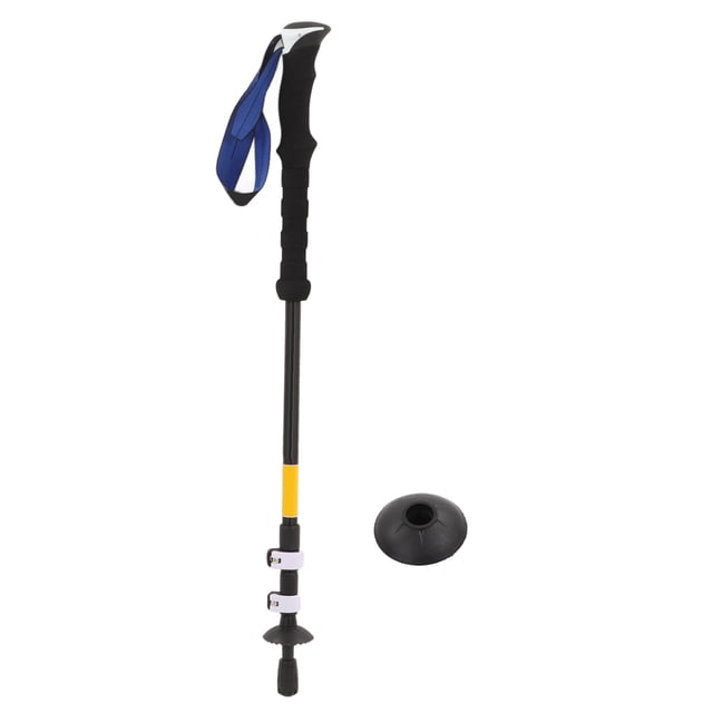 Bâton de Marche à Hauteur Réglable, Antidérapant, Léger, Professionnel, Alliage d'Aluminium de Qualité Supérieure, Perche de Randonnée Pliable, Bâton de Randonnée Super Léger Canne de Marche pour Sports de Plein Air (Noir)