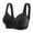 Black, variant on JGTDBPO Wirefree Bras For Women Plus Size Breathable Bra Soft Push Up Seamless Comfort Bra With Detachable Shoulder Straps Back Smoothing Everyday Bras