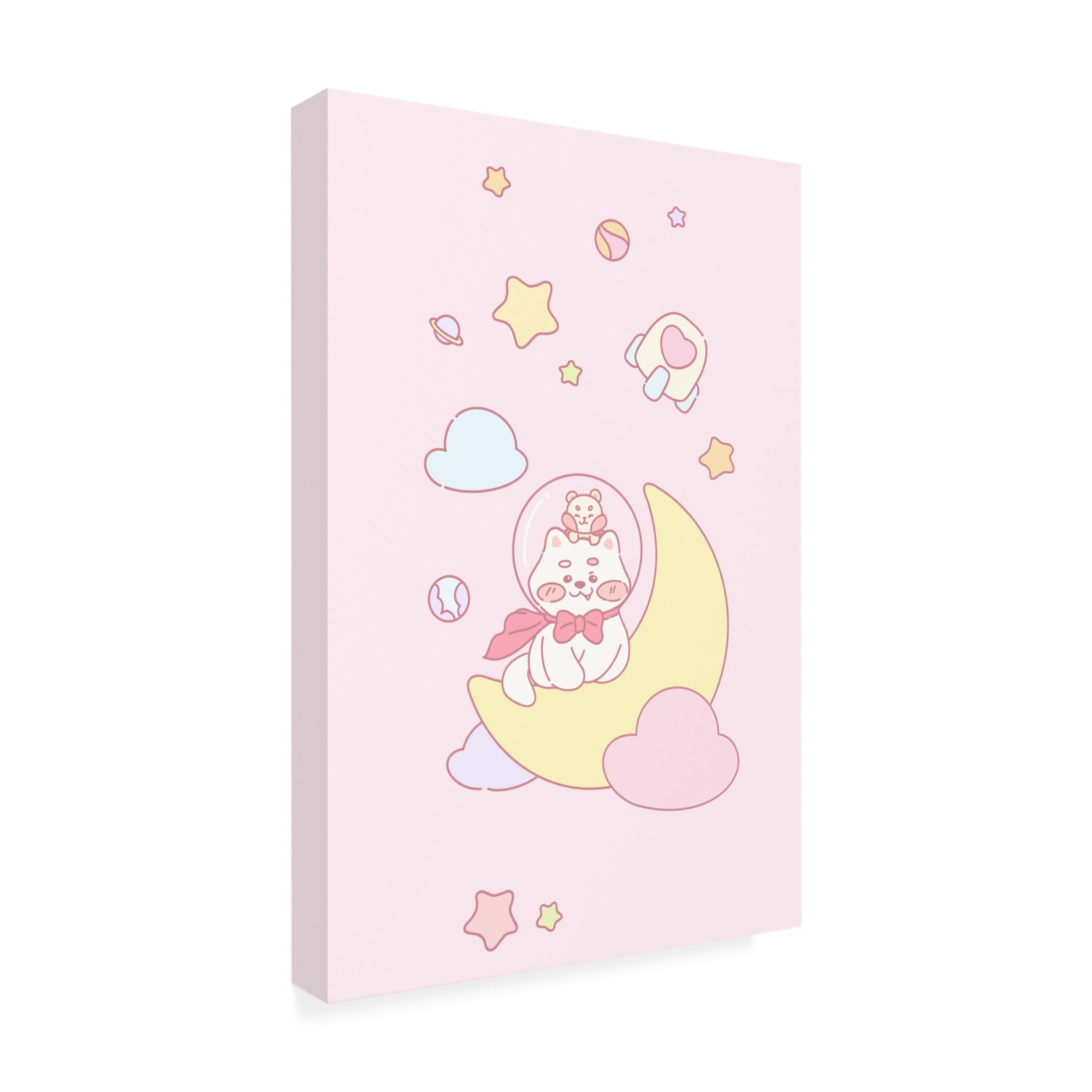 Trademark Fine Art Xuan Thai Dog and Hamster in space Canvas Wall Art