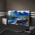 thumbnail image 3 of Cuadros Decorativos 5D bricolaje taladro redondo completo diamante pintura tren paisaje mosaico Kit Rhinestone arte Likrtyny embutido en tela, 3 of 9