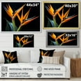 thumbnail image 4 of Designart "Flowers Amidst the Birds of Paradise II" Floral Floater Framed Wall Art Living Room, 4 of 7