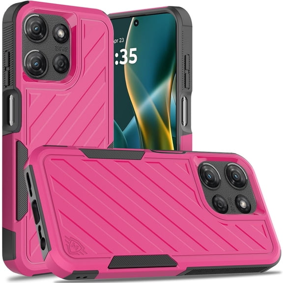 Military Grade Noble Hybrid Armor Case for Motorola Moto G Stylus 2025 - Hot Pink
