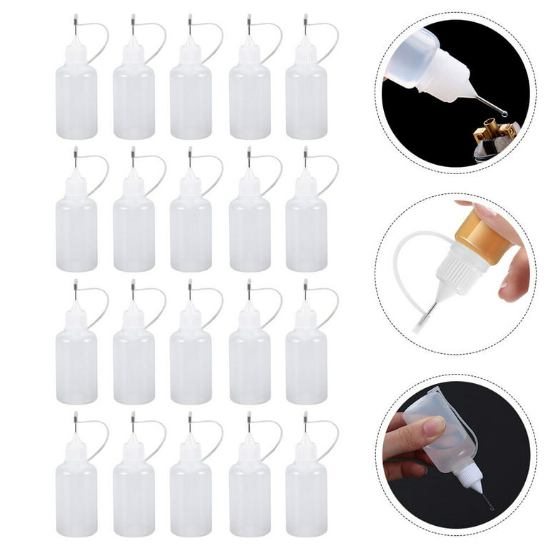 Jigitz 15pk Precision Tip Applicator Bottles with Funnels for Paint and Glue