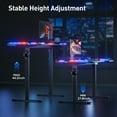 thumbnail image 7 of 47 inch Gaming Standing Desk with LED Lights & Headphone Hook, Electric Height Adjustable Desk, Sit Stand up Desk with 3 Memory Preset,Computer Desk for Home Office, 7 of 7