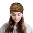 thumbnail image 6 of Disketp Colorful Maple Leaf Beach Turtle Slouchy Beanie Hip-Hop Soft Lightweight Running Beanie Adult Hats Chemo Cap for Men Women, 6 of 8