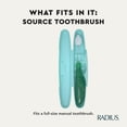 thumbnail image 5 of RADIUS Toothbrush Travel Case for Standard Brush, BPA-Free Recycled Plastic, 8.25H - 1.38W - 1.75L in - Pastel Pink, 5 of 8