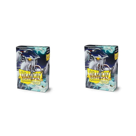2 Packs Dragon Shield Matte Mini Japanese White 60 ct Card Sleeves Value Bundle!
