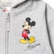 thumbnail image 3 of Sudadera con capucha Disney Mickey Mouse para niños pequeños, forro polar con cremallera, gris 3T, 3 of 6