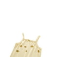 thumbnail image 3 of Qmyliery Baby Girl's Sling Romper, Olive/Lemon/Floral/Pear Print Sleeveless Square Neck Snap Crotch Bodysuit, 3 of 6