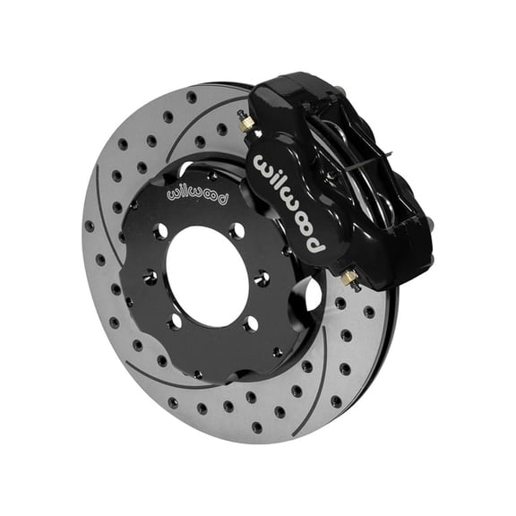 Wilwood 140-11704-D Black 11" Forged Dynalite Front Big Brake Kit With Black Calipers and Drilled Rotors Compatible with 1990-2005 Mazda Miata